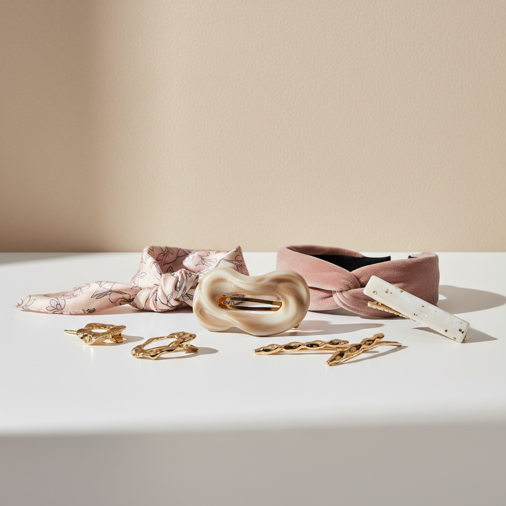 Accessoires cheveux tendance en 2026 : barrettes, foulards et bandeaux