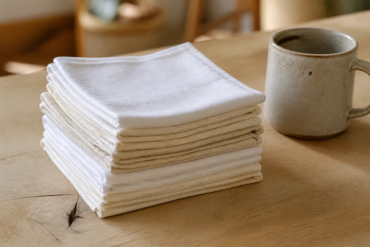 Mouchoirs en tissu lavables : matières, hygiène, entretien
